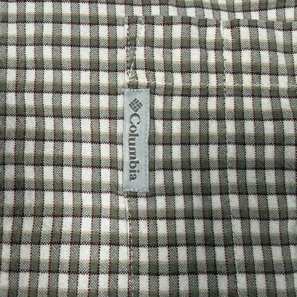 Columbia Shirt Mens XL Brown Check Short Sleeve Button Front‎ Cotton Casual - Picture 3 of 9